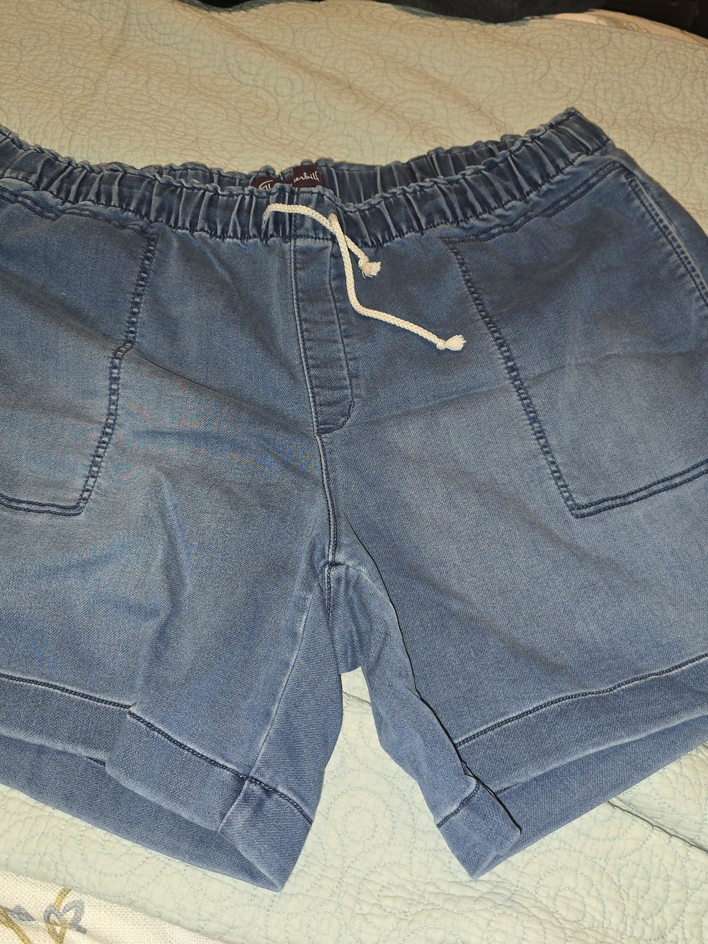 Gloria Vanderbilt Indigo Drawstring Denim-Style Shorts